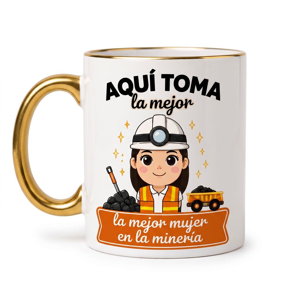 TAZA MUJER EN LA MINERÍA